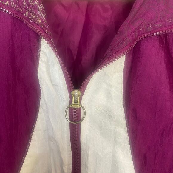Vintage Westside Collection 80's Purple Windbreaker Jacket Women's Size Small - Picture 11 of 11